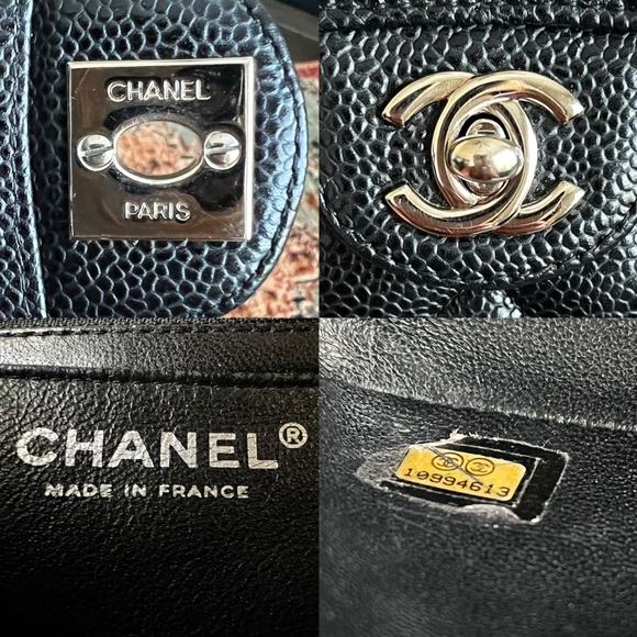Chanel Classic Mini Square Caviar Black Flap Bag - Picture 10 of 10